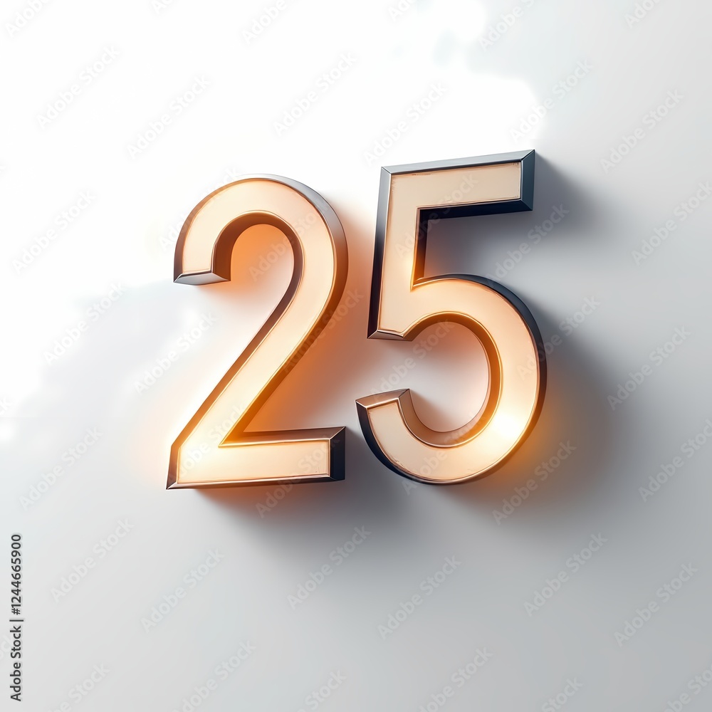 Gold Number 25 Anniversary Celebration Design Gold Number 25 Anniversary Celebration Design