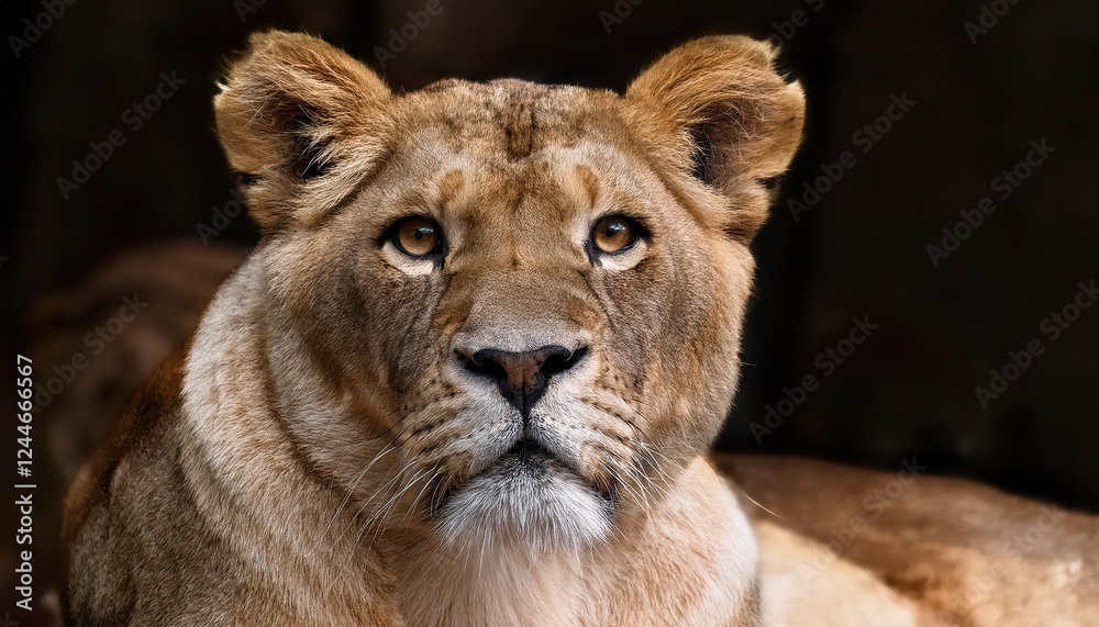 Enchanting Lioness with Delicate Cream Fur and a Quizzical Sniffer, Showcasing Soft Golden Light and a Serene African Savannah Scene, Perfect for Digital Art, Home Decor, or Design Inspiration. Enchanting Lioness with Delicate Cream Fur and a Quizzical Sniffer, Showcasing Soft Golden Light and a Serene African Savannah Scene, Perfect for Digital Art, Home Decor, or Design Inspiration.