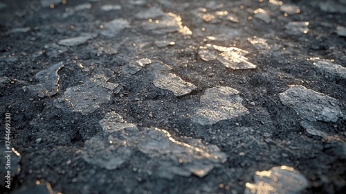 Dark Cobblestone Road Texture: A High-Resolution Background Image for Design Projects photo