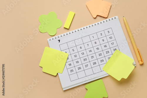 Calendar with office statio...