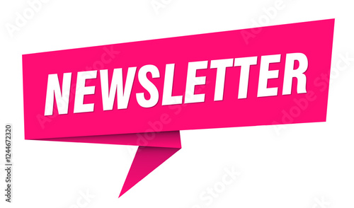 newsletter banner. newsletter speech bubble, label, sticker, sign template