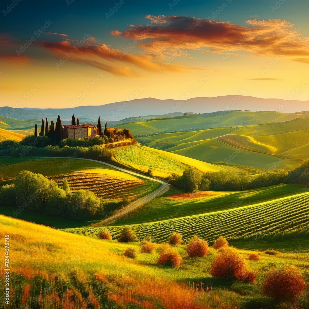 Naklejka premium Landschaft in der Toskana