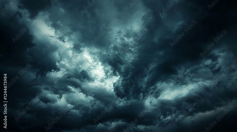 Dark stormy cloudscape, ominous weather, atmospheric background, nature photography, ideal for film Dark stormy cloudscape, ominous weather, atmospheric background, nature photography, ideal for film