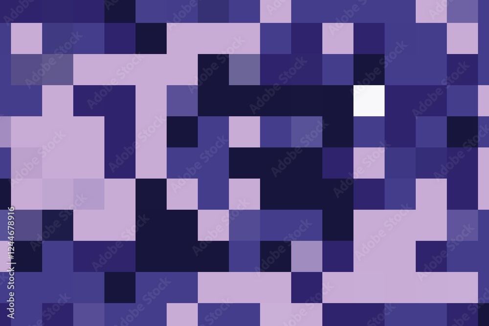 Elegant purple square pixel art pattern with a sleek geometric structure. Abstract background concept Elegant purple square pixel art pattern with a sleek geometric structure. Abstract background concept