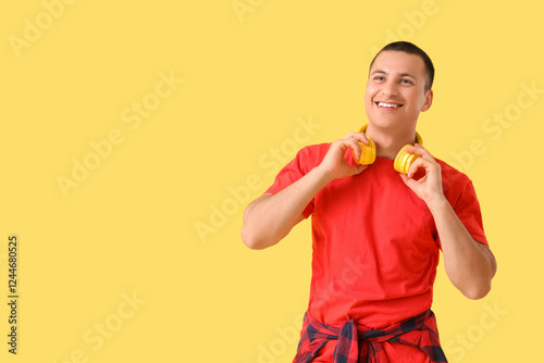 Handsome young happy man wi...