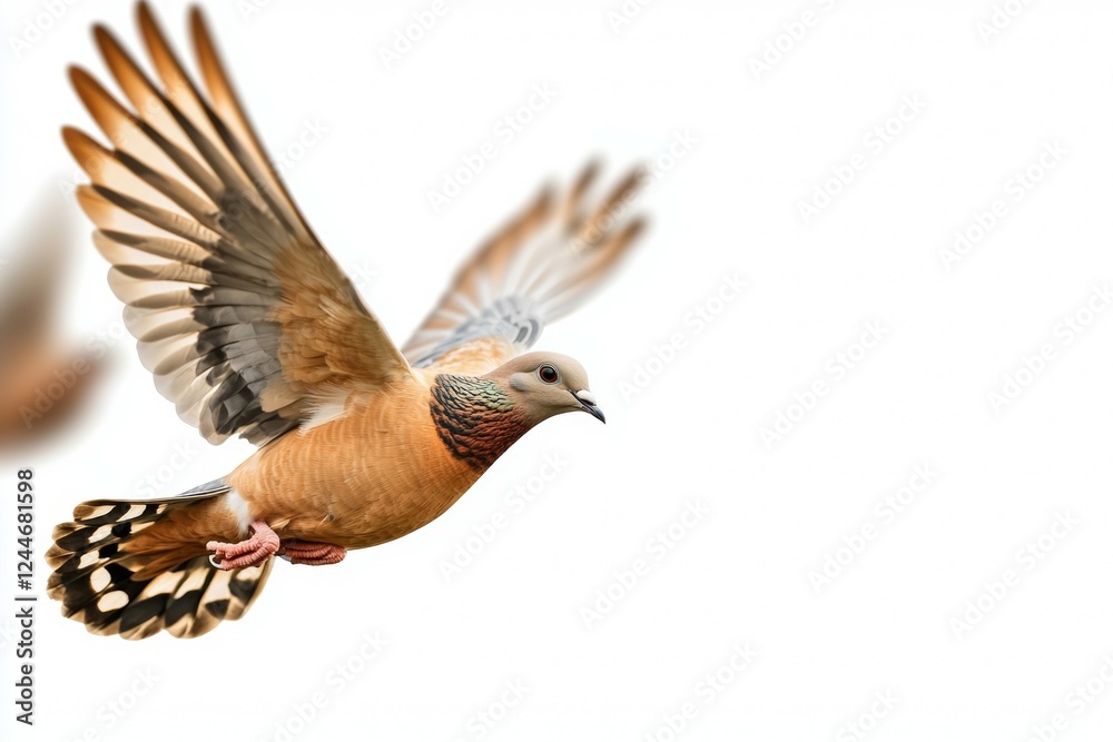 Bird with a white head and brown body is flying in the air Bird with a white head and brown body is flying in the air
