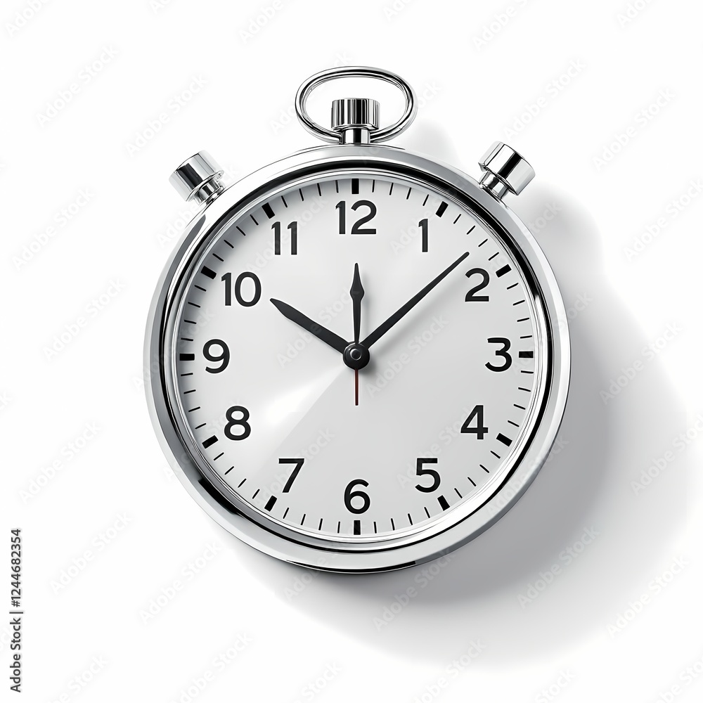 Classic Stopwatch Timekeeping Tool White Dial Classic Stopwatch Timekeeping Tool White Dial