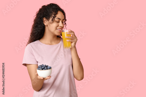 Happy young woman enjoying ...