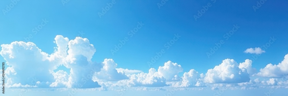 Wide panoramic view, brilliant blue sky, scattered clouds , royalty free, nature, bright Wide panoramic view, brilliant blue sky, scattered clouds , royalty free, nature, bright