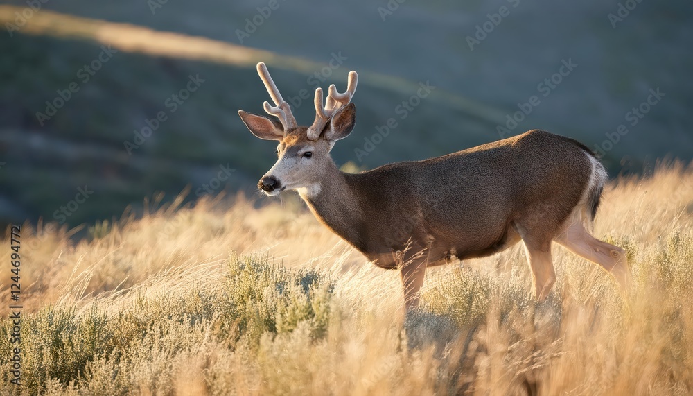 Stunning Mule Deer in Bodega Bay, California A Captivating Closeup of North Americas Elklike Cervid amidst a Coastal Backdrop at Dawn Stunning Mule Deer in Bodega Bay, California A Captivating Closeup of North Americas Elklike Cervid amidst a Coastal Backdrop at Dawn