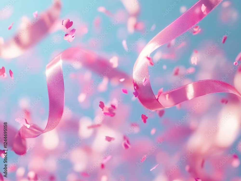 Fototapeta premium Pink Paper Confetti