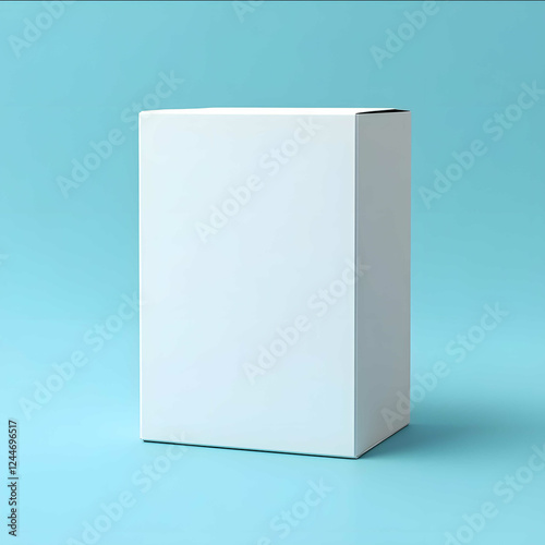 An empty software box for mockup with a skyblue background