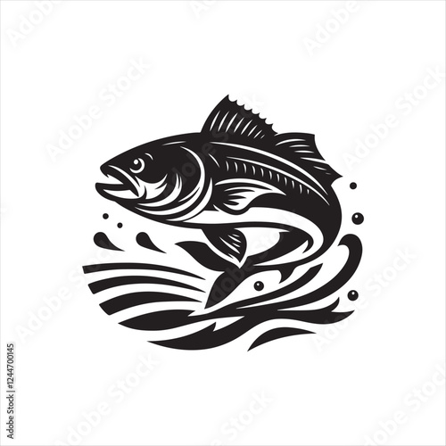 Black Color Cod silhouette design Vector Illustration, Solid White Background (11).eps