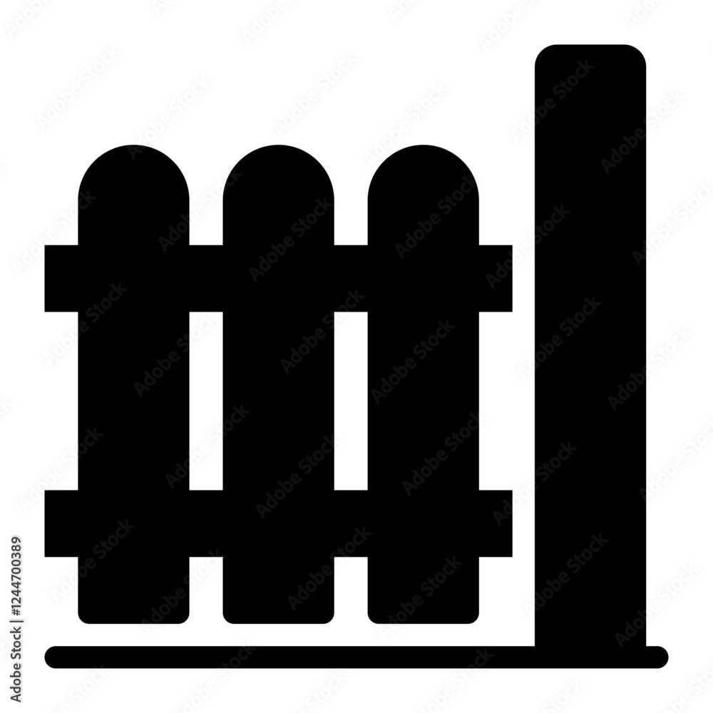 Fototapeta premium fence glyph icon