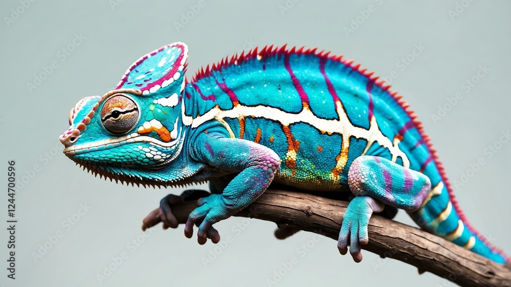 Obraz premium aesthetic chameleon skin plain background