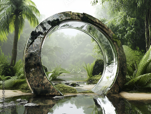 Anneau en verre dans la jungle