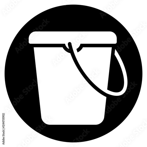 bucket glyph icon