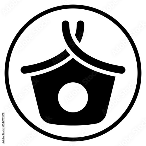 birdhouse glyph icon