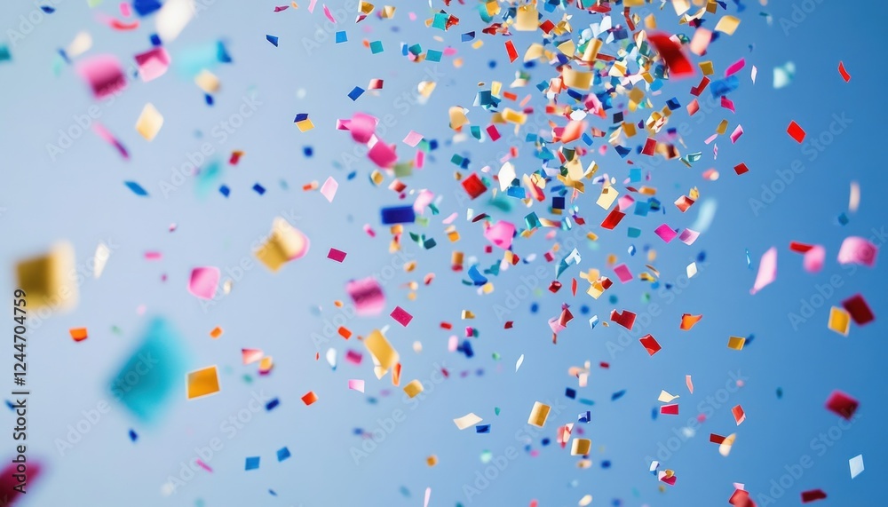 Colorful Confetti Celebration: A Festive Sky Filled with Joyful Celebration. Colorful Confetti Celebration: A Festive Sky Filled with Joyful Celebration.