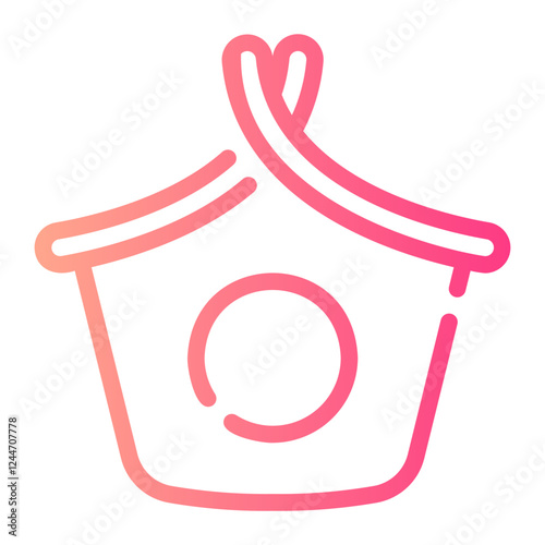 birdhouse gradient icon