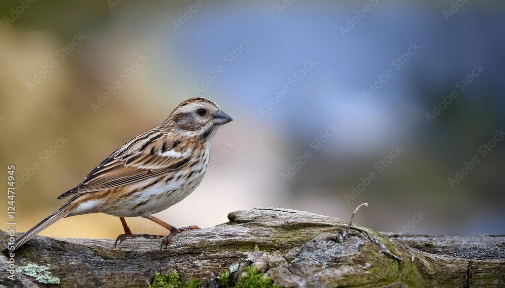 Vivid Pine Bunting Amidst Snowy Winter Landscape Striking Portrait of Emberiza leucocephalos in a Frosty Scene Vivid Pine Bunting Amidst Snowy Winter Landscape Striking Portrait of Emberiza leucocephalos in a Frosty Scene