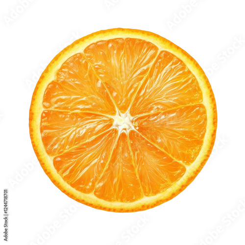 Sliced orange, whiter or transparent background photo