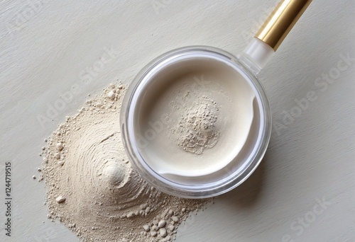 Organic White Clay Powder for Spa and Beauty Treatment: A Natural Mineral Mask Background photo