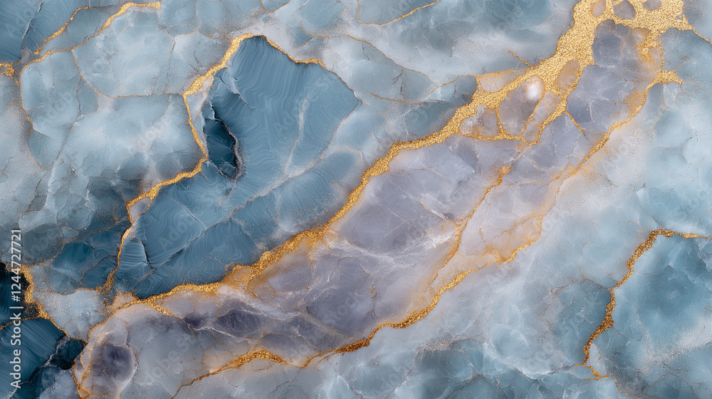 Fototapeta premium Abstract pink and blue marble liquid texture with gold splashes, luxury background