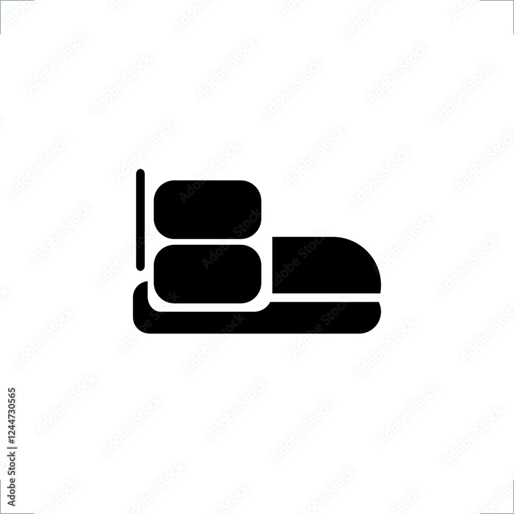 boot logo icon in mosaic silhouette illustration style boot logo icon in mosaic silhouette illustration style