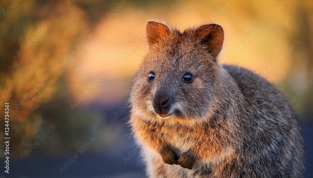 Adorable Quokka Small Macropod Similar to Kangaroos and Wallabies, Captured in Vibrant Tropical Environment Adorable Quokka Small Macropod Similar to Kangaroos and Wallabies, Captured in Vibrant Tropical Environment