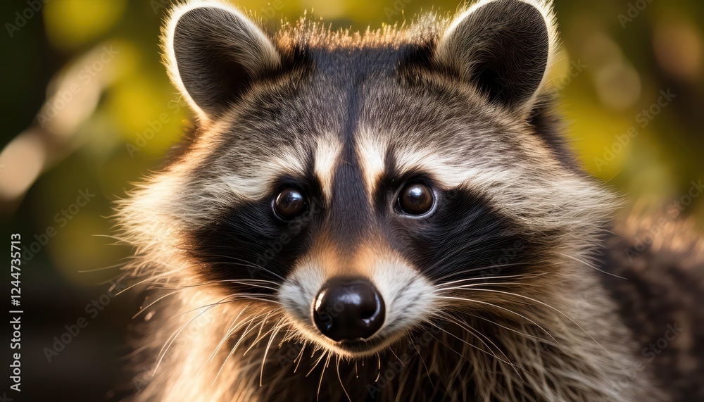 Striking Raccoon Encounter in a Wintery Forest, with Bright Eyes Glowing against SnowCovered Branches and Pine Cones Scattered on Frosty Ground. Striking Raccoon Encounter in a Wintery Forest, with Bright Eyes Glowing against SnowCovered Branches and Pine Cones Scattered on Frosty Ground.
