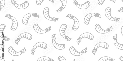 fried shrimp pattern. tempura fried shrimp seamless pattern. crispy shrimp tempura pattern background. Shrimp Pattern Background.