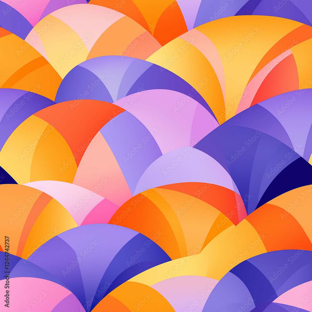 Fototapeta premium Retro seamless pattern - colorful nostalgic background design
