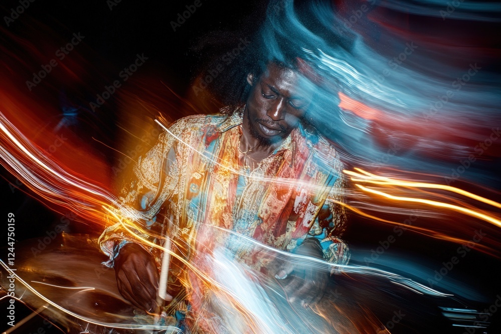 Dynamic Drummer: A Rhythmic Symphony of Light and Motion. Dynamic Drummer: A Rhythmic Symphony of Light and Motion.