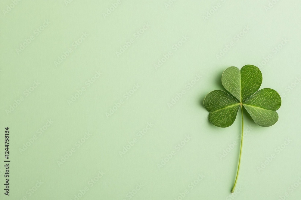 Fresh green clover leaf on a soft pastel green background, symbolizing luck, nature, and spring season, perfect for wellness and natural themes Fresh green clover leaf on a soft pastel green background, symbolizing luck, nature, and spring season, perfect for wellness and natural themes