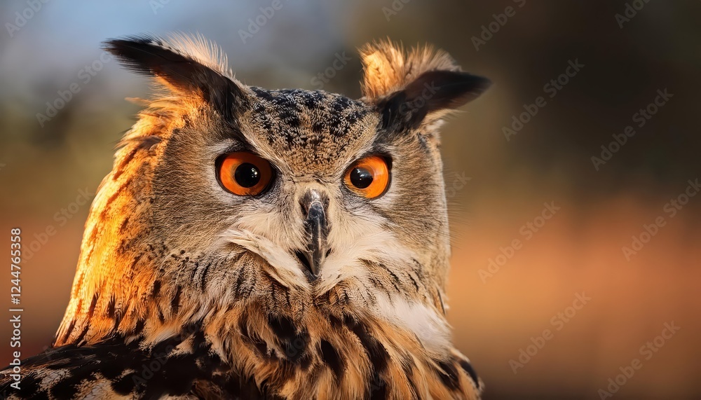 Majestic Siberian Eagle Owl Gaze Intensifies in a Winter Wonderland Forest Scene, Displaying Feathered Majesty and Frosty Serenity. Majestic Siberian Eagle Owl Gaze Intensifies in a Winter Wonderland Forest Scene, Displaying Feathered Majesty and Frosty Serenity.