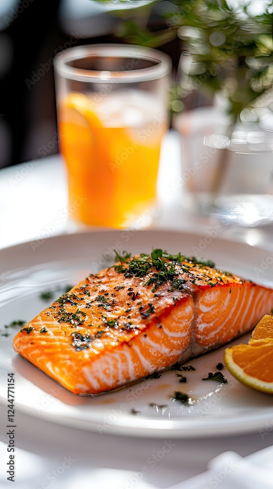 custom made wallpaper toronto digitalGourmet Grilled Salmon Fillet with Herb Garnish