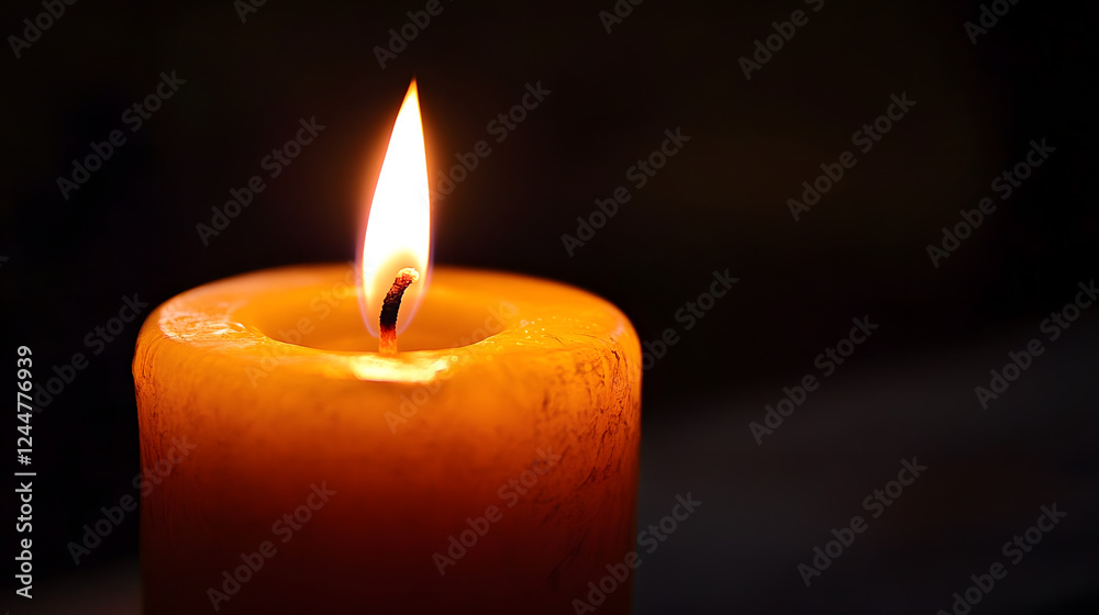 Close-Up of Warm Flame in Darkness Close-Up of Warm Flame in Darkness