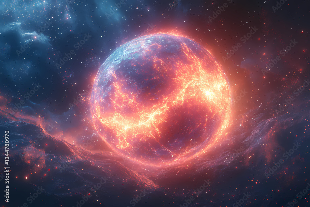 Witness the cosmic wonder of a celestial event in deep space, showcasing the beauty of the universe. Ideal for astronomy research and space exploration projects Witness the cosmic wonder of a celestial event in deep space, showcasing the beauty of the universe. Ideal for astronomy research and space exploration projects