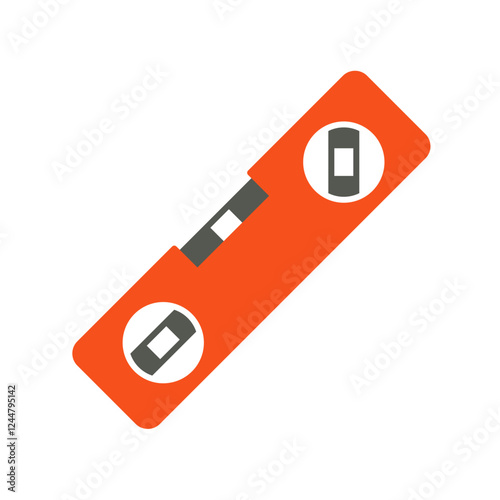 spirit level flat icon illustration color