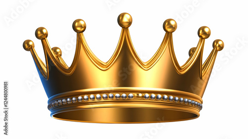Shiny Gold Crown with Silve...