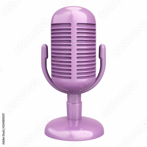 3D Illustration of a Purple...