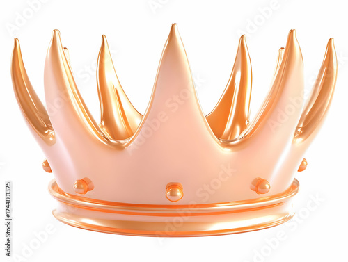 3D Rose Gold Crown Decorate...