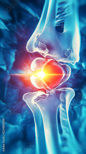 Inflamed Knee Joint Shows R...
