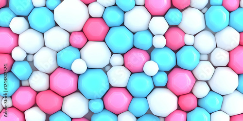 3D Render of Colorful Geome...