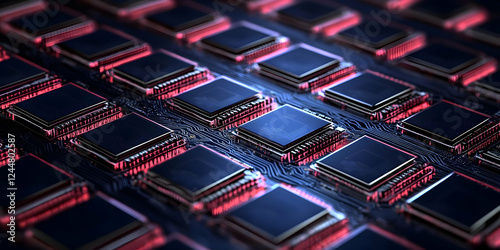 3D Render of Computer Chips...