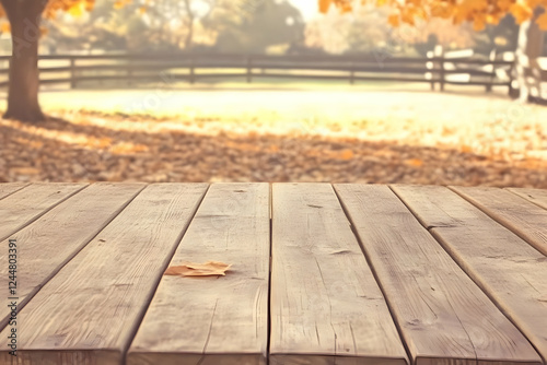 Empty Wooden Table Presents...