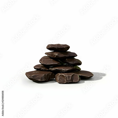 3D Render of Stacked Dark B...