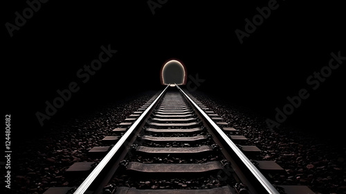 Railway Tracks Lead into a ...