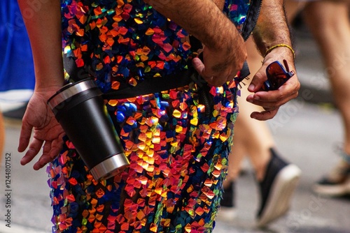 Foto Fantasia de Carnaval com brilho e copo.